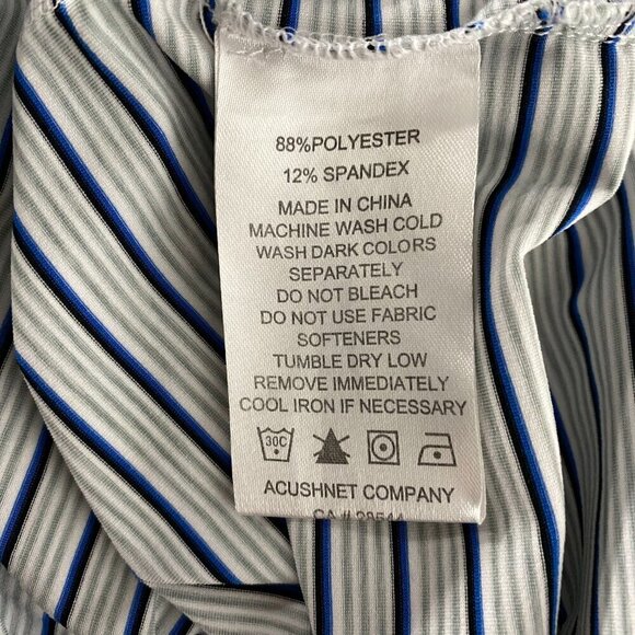 Footjoy Polo Shirt Mens 2XL‎ Short Sleeve Golf Striped Polyester Blend TP-2590 - Picture 7 of 8